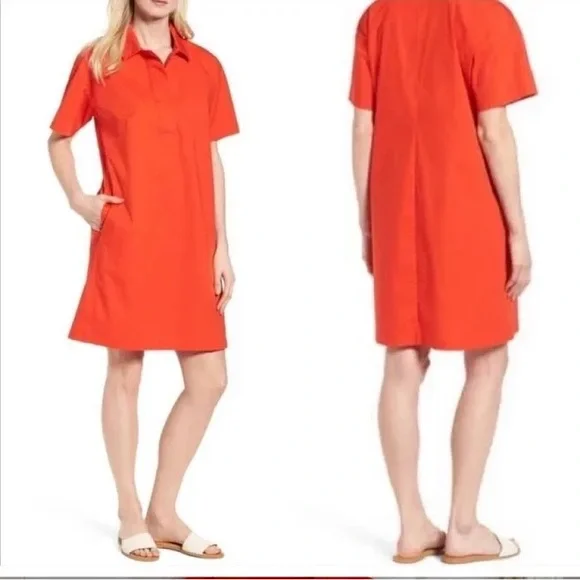 Eileen Fisher | Dresses | Eileen Fisher Organic Cotton Shirt Dress In Geranium Orange | Poshmark Eileen Fisher | Dresses | Eileen Fisher Organic Cotton Shirt Dress In Geranium Orange | Poshmark